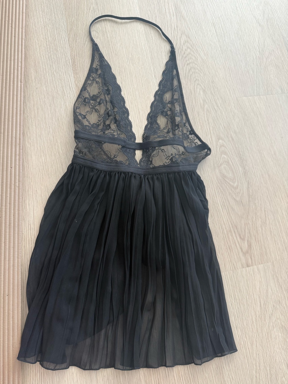 New VS Lace & Chiffon Chemise babydoll halter